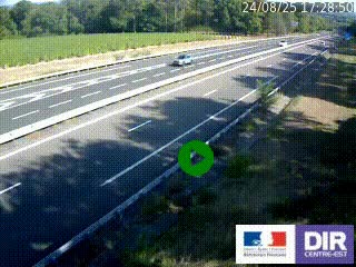 Webcam autoroute sur l'A77 à hauteur de Pouilly-sur-Loire en direction de Nevers