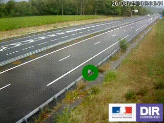 Webcam autoroute sur l'A77 à hauteur de Pouilly-sur-Loire en direction de Nevers