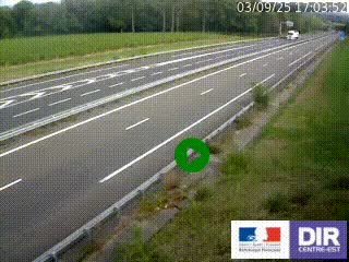 Webcam autoroute sur l'A77 à hauteur de Pouilly-sur-Loire en direction de Nevers