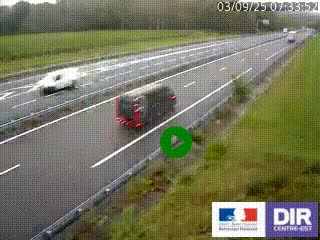 Webcam autoroute sur l'A77 à hauteur de Pouilly-sur-Loire en direction de Nevers