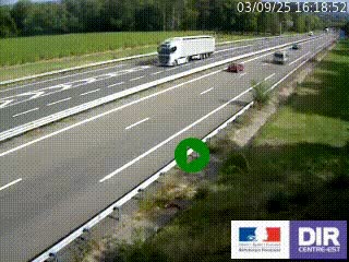 Webcam autoroute sur l'A77 à hauteur de Pouilly-sur-Loire en direction de Nevers