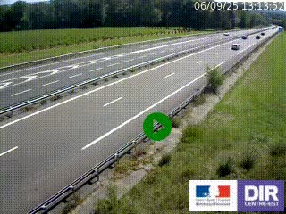 Webcam autoroute sur l'A77 à hauteur de Pouilly-sur-Loire en direction de Nevers