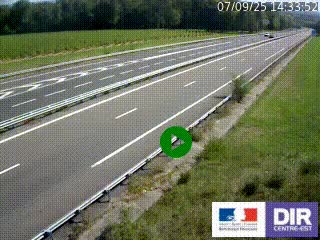 Webcam autoroute sur l'A77 à hauteur de Pouilly-sur-Loire en direction de Nevers