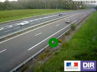 Webcam autoroute sur l'A77 à hauteur de Pouilly-sur-Loire en direction de Nevers