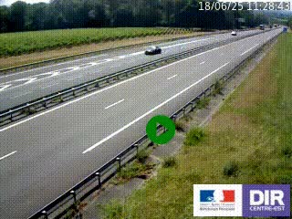 <h2>Webcam autoroute sur l'A77 à hauteur de Pouilly-sur-Loire en direction de Nevers</h2>