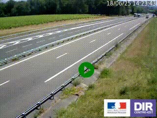 Webcam autoroute sur l'A77 à hauteur de Pouilly-sur-Loire en direction de Nevers