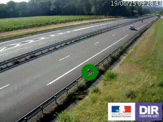 Webcam autoroute sur l'A77 à hauteur de Pouilly-sur-Loire en direction de Nevers