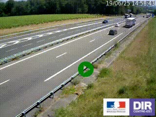 Webcam autoroute sur l'A77 à hauteur de Pouilly-sur-Loire en direction de Nevers