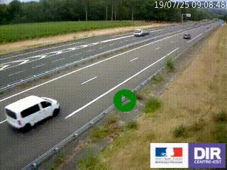 Webcam autoroute sur l'A77 à hauteur de Pouilly-sur-Loire en direction de Nevers