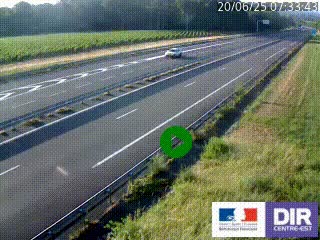 Webcam autoroute sur l'A77 à hauteur de Pouilly-sur-Loire en direction de Nevers