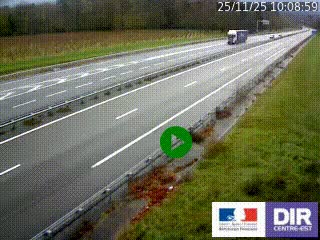 <h2>Webcam autoroute sur l'A77 à hauteur de Pouilly-sur-Loire en direction de Nevers</h2>