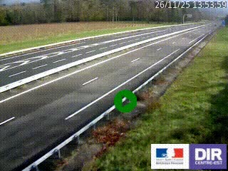 <h2>Webcam autoroute sur l'A77 à hauteur de Pouilly-sur-Loire en direction de Nevers</h2>