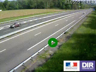 Webcam autoroute sur l'A77 à hauteur de Pouilly-sur-Loire en direction de Nevers