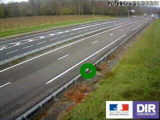 <h2>Webcam autoroute sur l'A77 à hauteur de Pouilly-sur-Loire en direction de Nevers</h2>