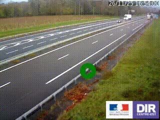 <h2>Webcam autoroute sur l'A77 à hauteur de Pouilly-sur-Loire en direction de Nevers</h2>