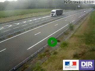 <h2>Webcam autoroute sur l'A77 à hauteur de Pouilly-sur-Loire en direction de Nevers</h2>