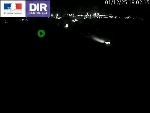 Webcam sur le contournement de Valence, sur la Nationale 7, caméra orientée vers Lyon