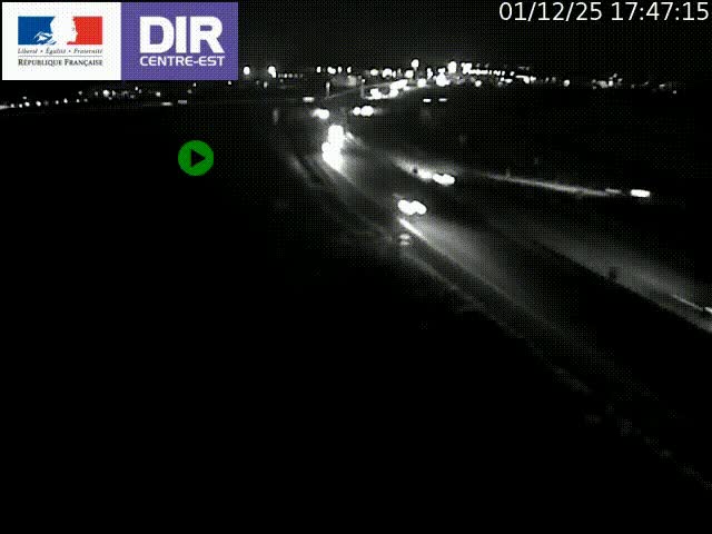 Webcam sur le contournement de Valence, sur la Nationale 7, caméra orientée vers Lyon