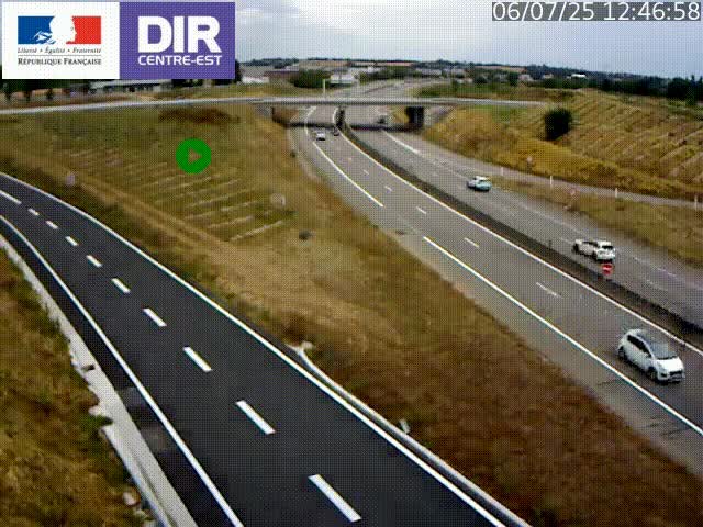 Webcam sur le contournement de Valence, sur la Nationale 7, caméra orientée vers Lyon