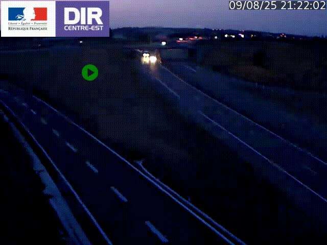 Webcam sur le contournement de Valence, sur la Nationale 7, caméra orientée vers Lyon