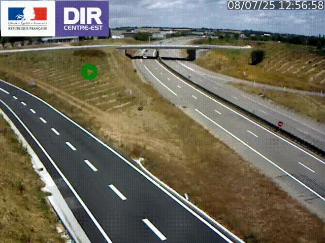 Webcam sur le contournement de Valence, sur la Nationale 7, caméra orientée vers Lyon