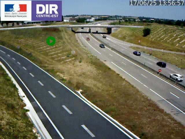 Webcam sur le contournement de Valence, sur la Nationale 7, caméra orientée vers Lyon