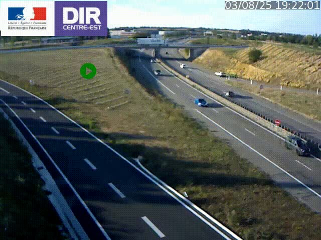 Webcam sur le contournement de Valence, sur la Nationale 7, caméra orientée vers Lyon