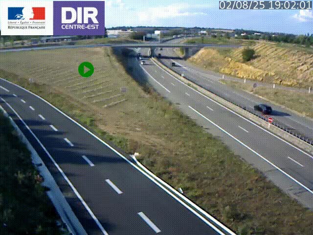 Webcam sur le contournement de Valence, sur la Nationale 7, caméra orientée vers Lyon