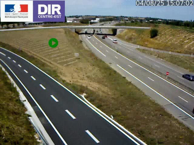 Webcam sur le contournement de Valence, sur la Nationale 7, caméra orientée vers Lyon