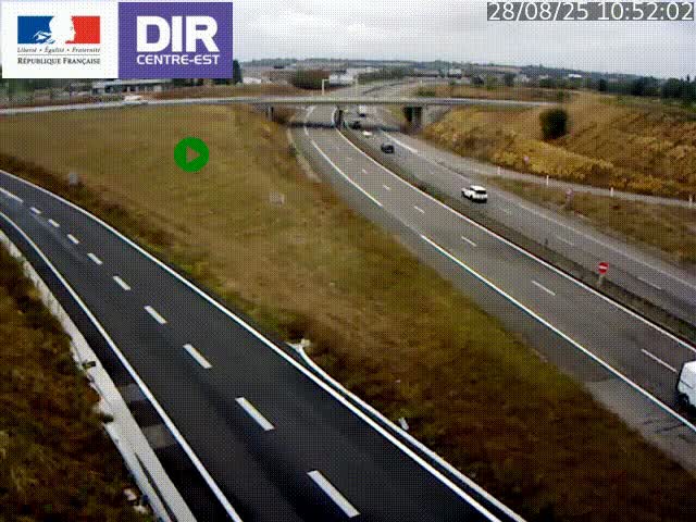Webcam sur le contournement de Valence, sur la Nationale 7, caméra orientée vers Lyon
