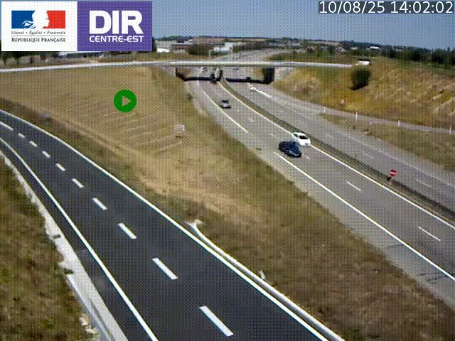 Webcam sur le contournement de Valence, sur la Nationale 7, caméra orientée vers Lyon