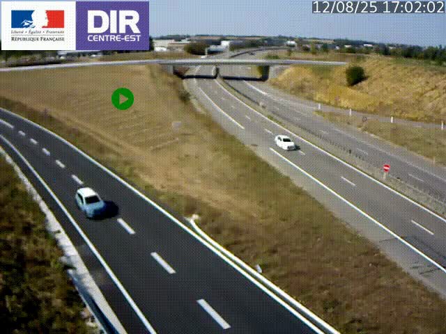 Webcam sur le contournement de Valence, sur la Nationale 7, caméra orientée vers Lyon