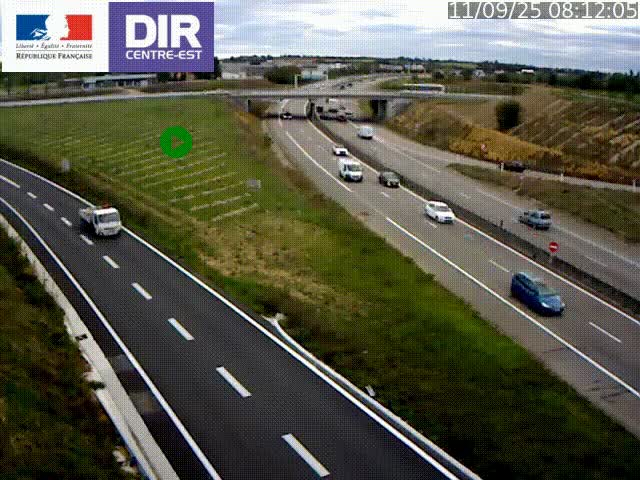 Webcam sur le contournement de Valence, sur la Nationale 7, caméra orientée vers Lyon