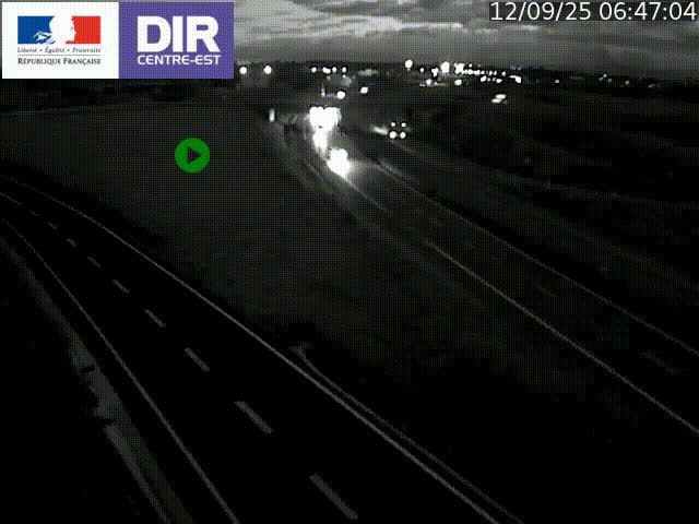 Webcam sur le contournement de Valence, sur la Nationale 7, caméra orientée vers Lyon