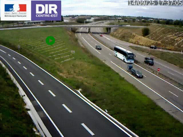 Webcam sur le contournement de Valence, sur la Nationale 7, caméra orientée vers Lyon