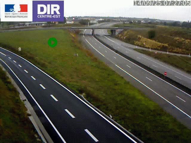 Webcam sur le contournement de Valence, sur la Nationale 7, caméra orientée vers Lyon