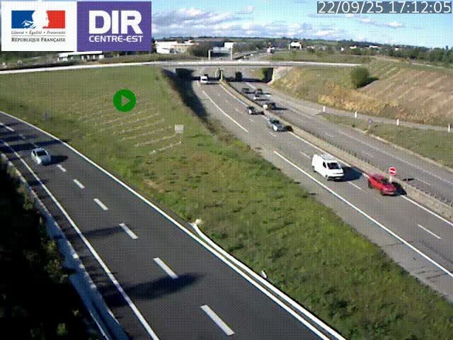 Webcam sur le contournement de Valence, sur la Nationale 7, caméra orientée vers Lyon