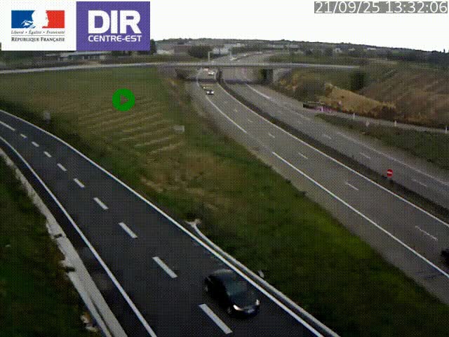Webcam sur le contournement de Valence, sur la Nationale 7, caméra orientée vers Lyon