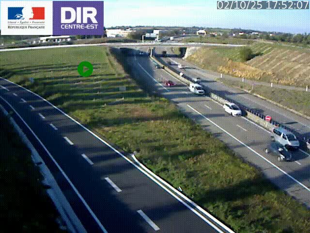 Webcam sur le contournement de Valence, sur la Nationale 7, caméra orientée vers Lyon