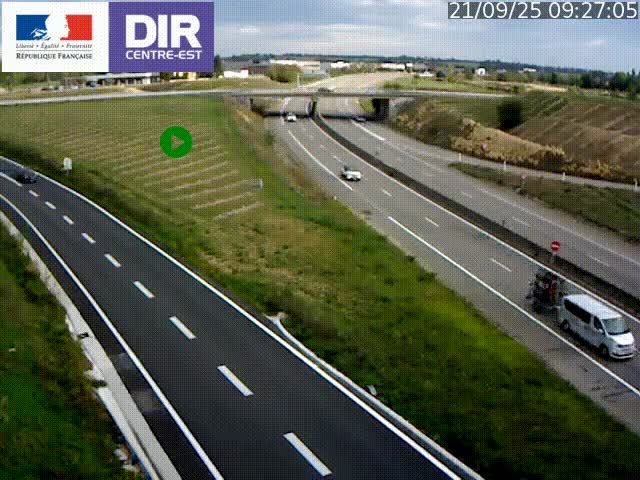 Webcam sur le contournement de Valence, sur la Nationale 7, caméra orientée vers Lyon