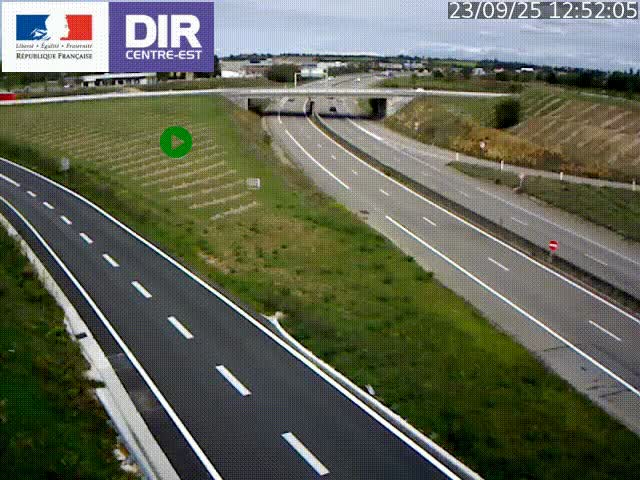 Webcam sur le contournement de Valence, sur la Nationale 7, caméra orientée vers Lyon