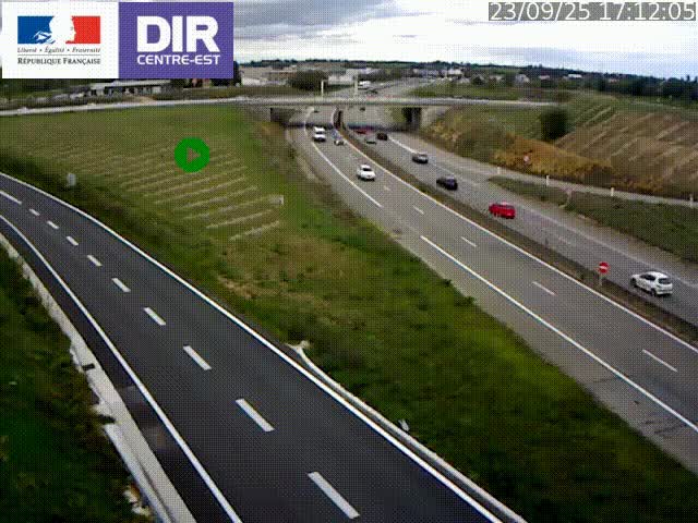 Webcam sur le contournement de Valence, sur la Nationale 7, caméra orientée vers Lyon