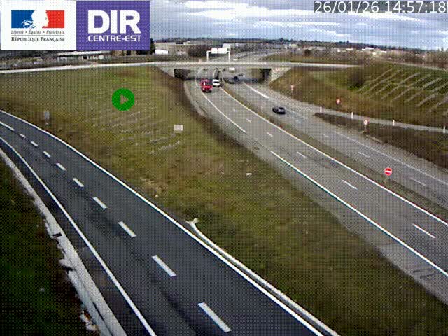 Webcam sur le contournement de Valence, sur la Nationale 7, caméra orientée vers Lyon