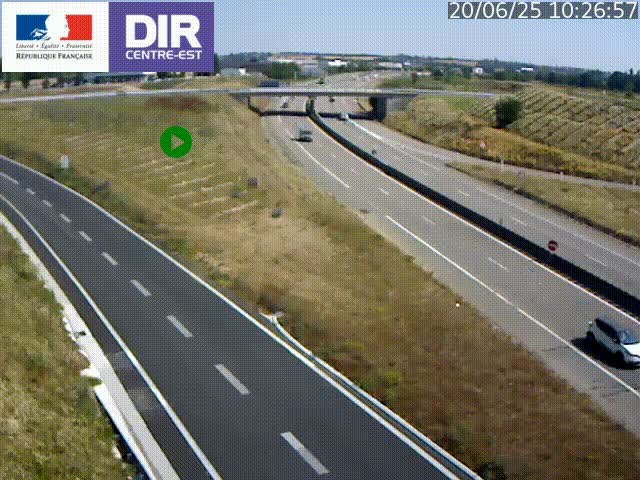 <h2>Webcam sur le contournement de Valence, sur la Nationale 7, caméra orientée vers Lyon</h2>