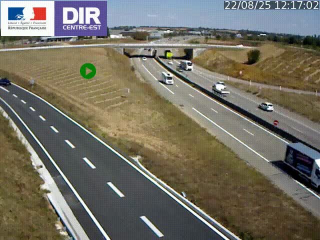 Webcam sur le contournement de Valence, sur la Nationale 7, caméra orientée vers Lyon