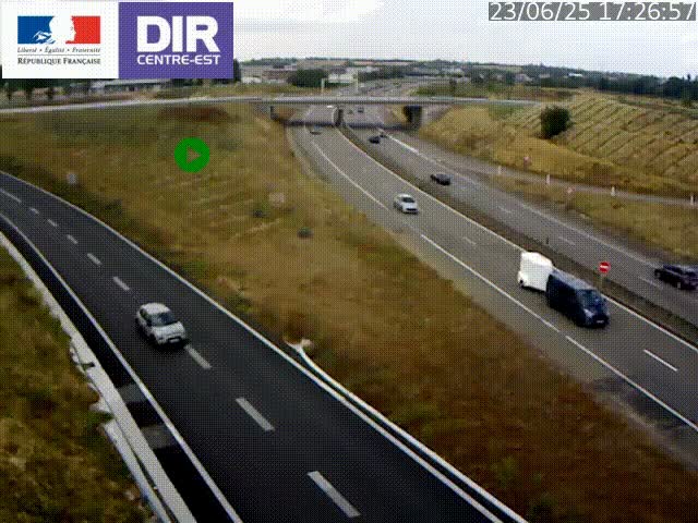 <h2>Webcam sur le contournement de Valence, sur la Nationale 7, caméra orientée vers Lyon</h2>