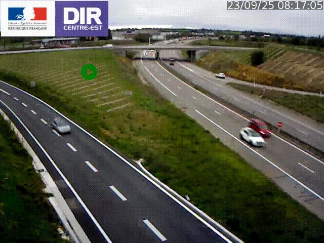 Webcam sur le contournement de Valence, sur la Nationale 7, caméra orientée vers Lyon