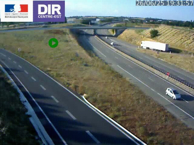 <h2>Webcam sur le contournement de Valence, sur la Nationale 7, caméra orientée vers Lyon</h2>