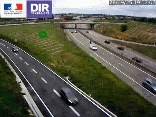 Webcam sur le contournement de Valence, sur la Nationale 7, caméra orientée vers Lyon