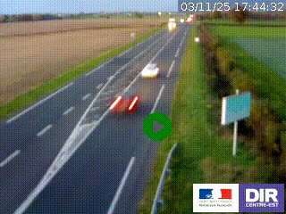 <h2>Webcam routière sur la RN7 à hauteur de Toulon-sur-Allier, entre Moulins et Vichy</h2>